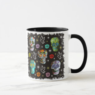 Colourful Sugar Skulls Mug