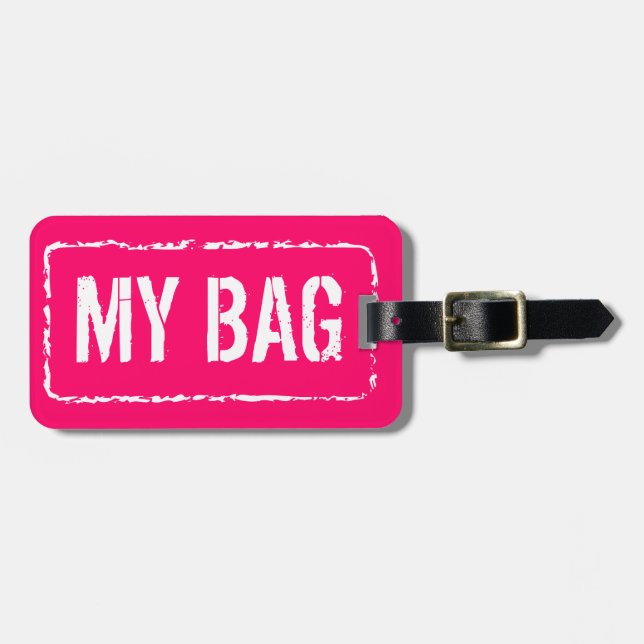 Colourful suitcase tags | Custom luggage labels (Front Horizontal)