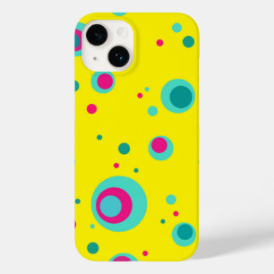 Colourful Summer Bubbles dots Yellow Fresh pattern Case-Mate iPhone 14 Case