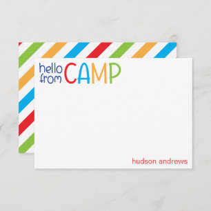 Colourful Summer Camp Personalised Note Cards