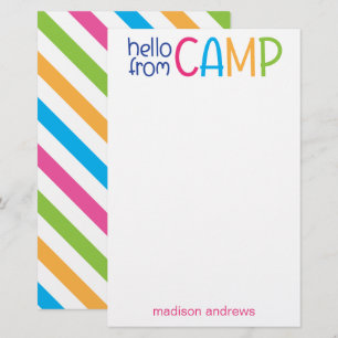 Colourful Summer Camp Personalised Stationery