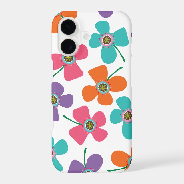 Colourful Summer Daisies Pop Whimsical Fun Pattern (Back)