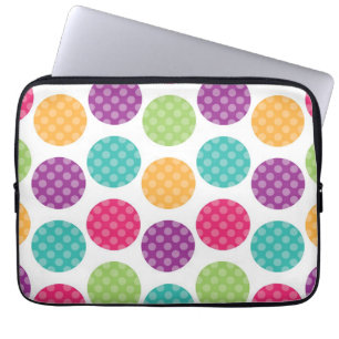 Colourful Summer Dots Pattern Laptop Sleeve