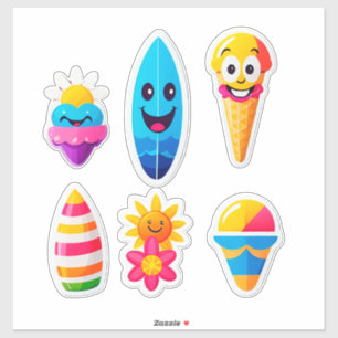 Colourful Summer Emoji Sticker