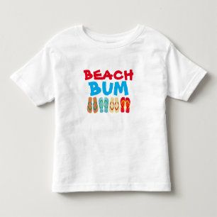 Colourful Summer Flip Flops Beach Bum Kids T Shirt