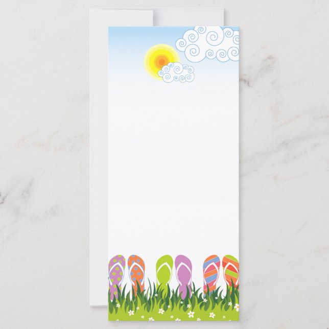 Colourful Summer Flip Flops Fun In The Sun Garden (Front)