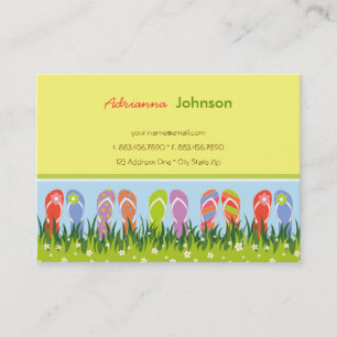 Colourful Summer Flip Flops Fun In The Sun Garden Business Card