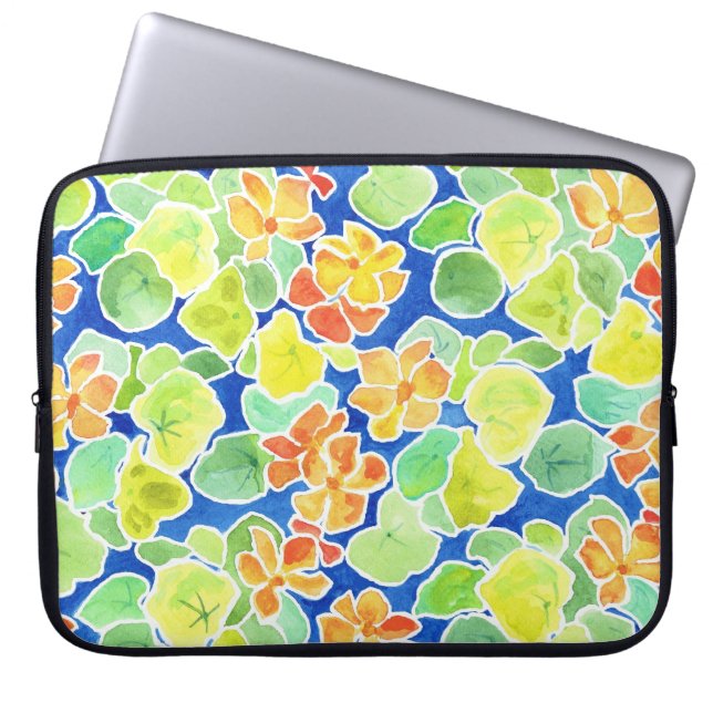 Colourful Summer Flowers Laptop Sleeve (Front)