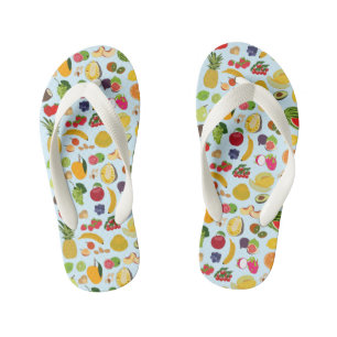 Colourful Summer Fruit Pattern Kid's Jandals