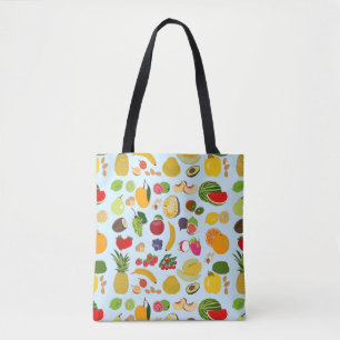 Colourful Summer Fruit Pattern Tote Bag