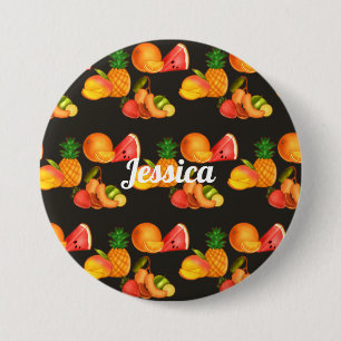 Colourful Summer Fruit Salad 7.5 Cm Round Badge