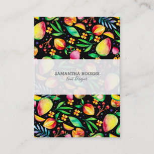 Colourful summer fruit watercolors Illustration Business Card