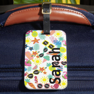 Colourful Summer Fun Luggage Tag