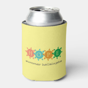 Colourful Summer Fun Sun MONOGRAM Hope Can Cooler