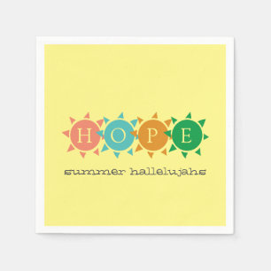 Colourful Summer Fun Sun MONOGRAM Napkin