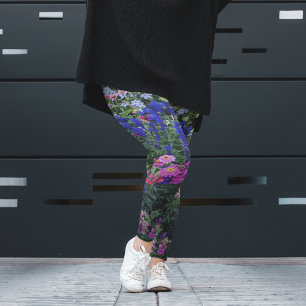 Colourful Summer Garden Floral Leggings