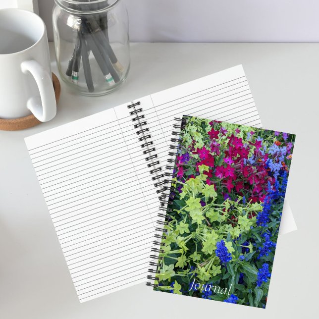 Colourful Summer Garden Floral Notebook (In Situ)