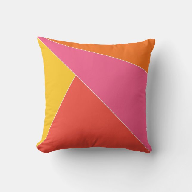 Colourful Summer Geometric Outdoor Pillow (Front)