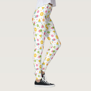 Colourful summer ice-cream pattern leggings