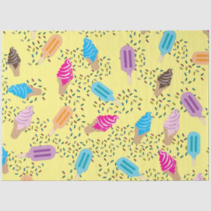 Colourful Summer Ice Cream Pattern Tissue Paper
