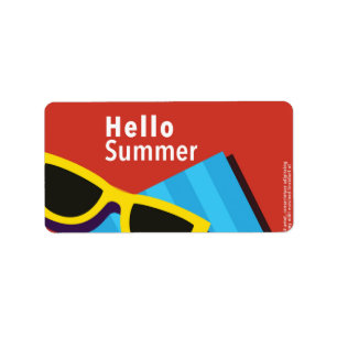 Colourful summer label