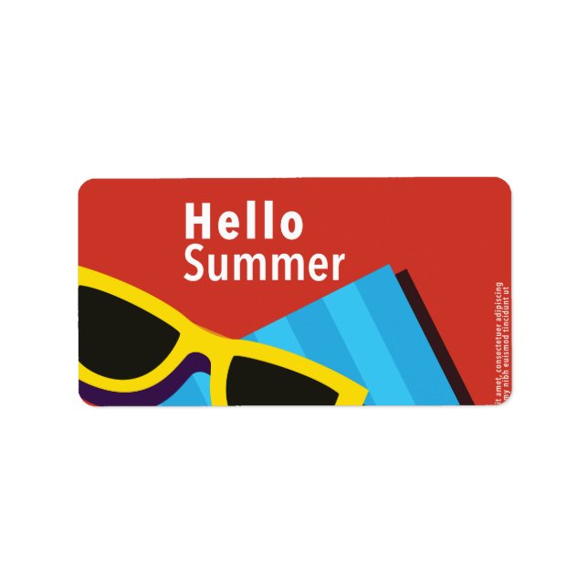 Colourful summer label (Front)