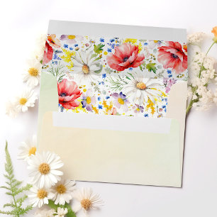 Colourful Summer Meadows Wildflowers Elegant Envelope