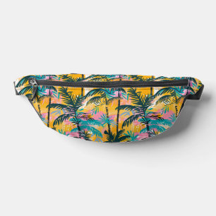 Colourful Summer Palm Tree Pattern Bum Bags