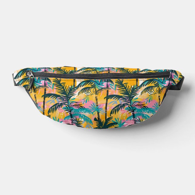 Colourful Summer Palm Tree Pattern Bum Bags (Lay Down)