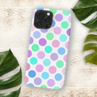Colourful Summer Pastel Polka Dots Art Pattern