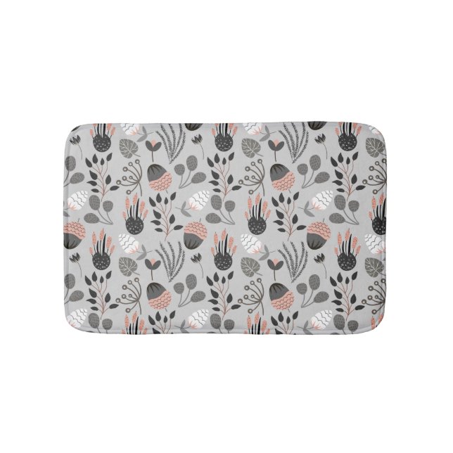 Colourful Summer Pattern Bath Mat (Front)