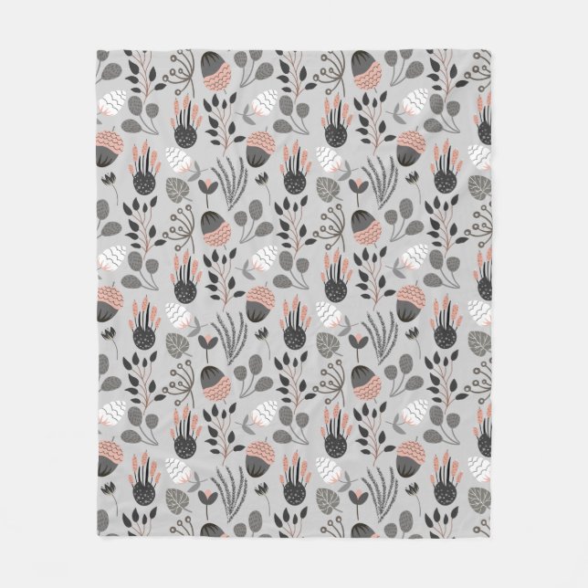 Colourful Summer Pattern Fleece Blanket (Front)