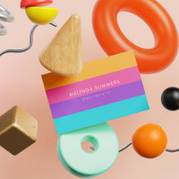 Colourful Summer Personalised  Business Card