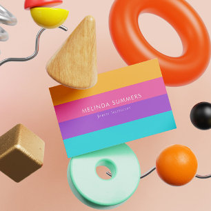 Colourful Summer Personalised  Business Card