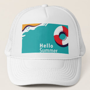 Colourful summer trucker hat