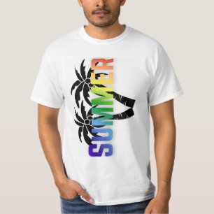 Colourful Summer vibe t-shirt   vertical Typograph