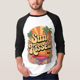 Colourful Summer Vibes Palm Tree Artwork for T-Shi T-Shirt