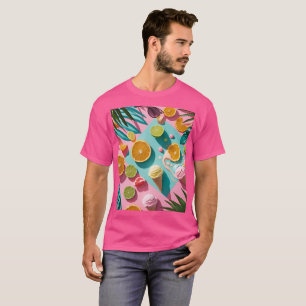 Colourful Summer Vibes Tropical Design – Bright Ci T-Shirt
