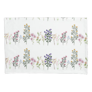 Colourful Summer Wildflower Pattern Pillowcase
