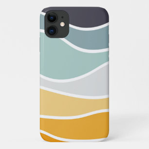 Colourful summery retro style waves Case-Mate iPhone case