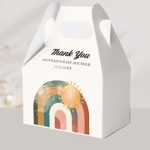 Colourful Sun and Rainbow Baby Shower Favour Box