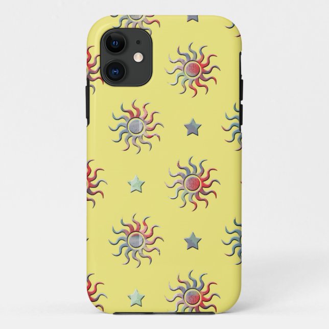 Colourful sun and stars design Case-Mate iPhone case (Back)