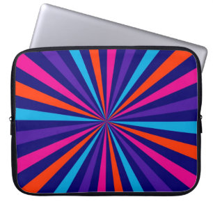 Colourful Sun Burst Spinning Wheel Decor Laptop Sleeve