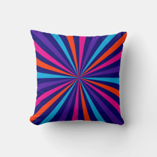 Colourful Sun Burst Spinning Wheel Design Cushion