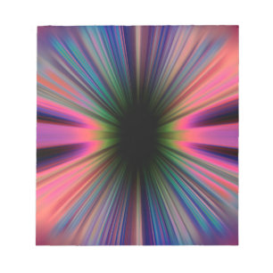 Colourful sunburst rays notepad