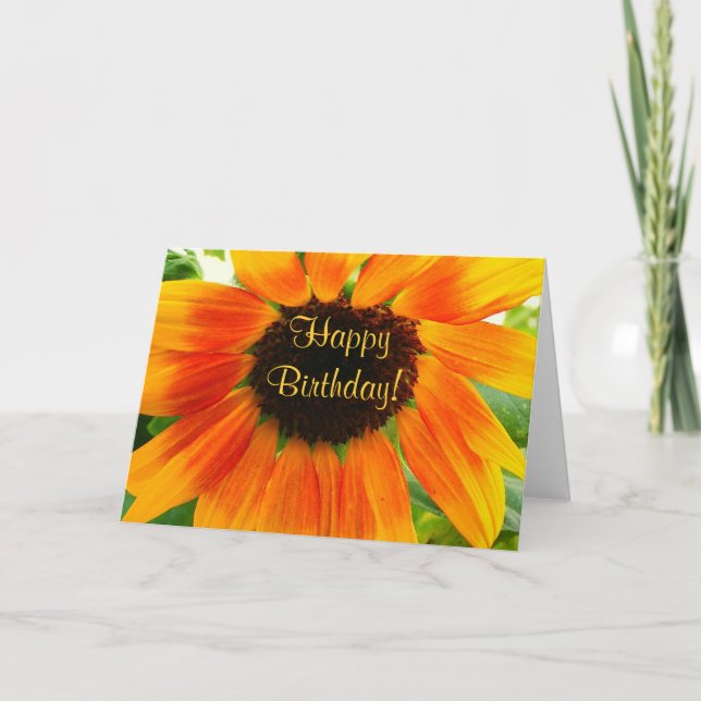 Colourful Sunflower Card (Front)