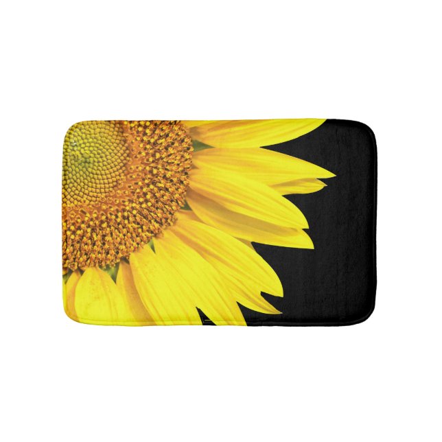 Colourful Sunflower Floral Bathroom Mat (Front)