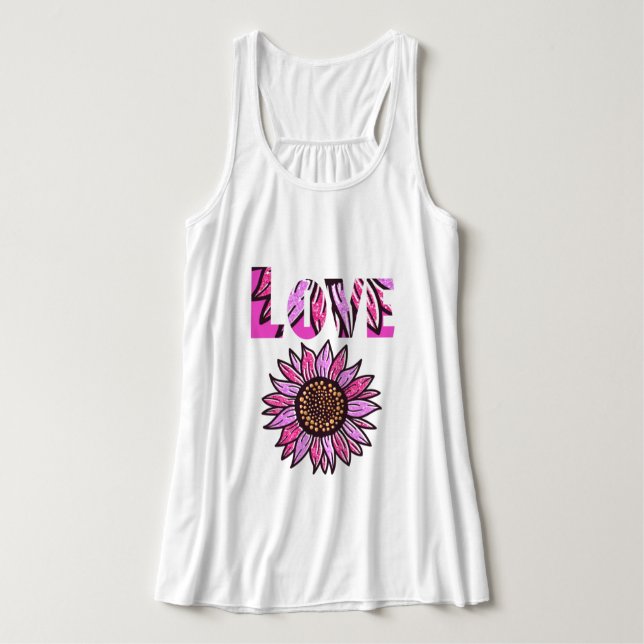 Colourful Sunflower Love Singlet (Design Front)
