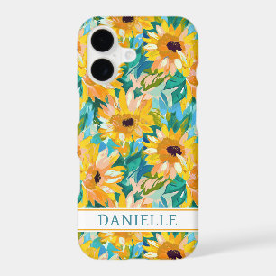 Colourful Sunflower Painting Monogrammed
