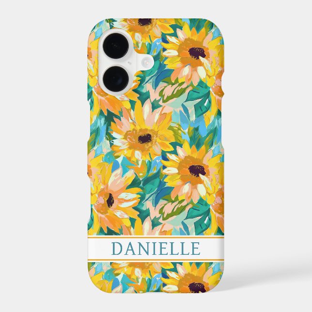 Colourful Sunflower Painting Monogrammed (Back)